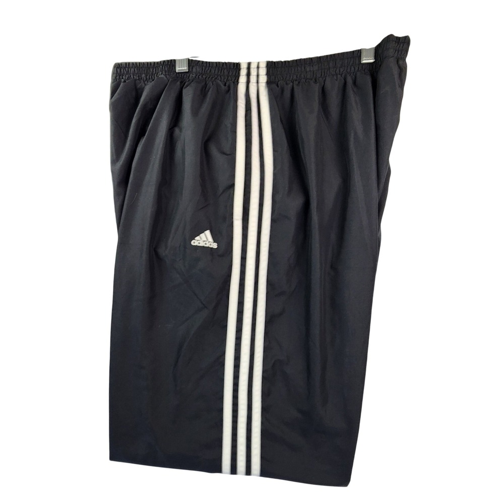 VTG Adidas 2XL Black Clima365 Track Pants Windbreaker Baggy Y2K Sportswear Tech